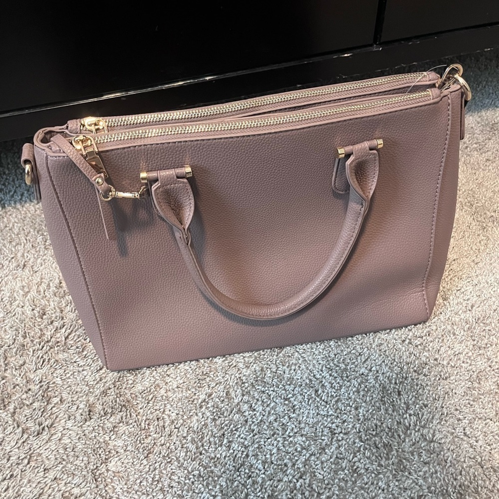 New Women’s Purse Handbag Leather like material Cute Purple Shoulder Strap